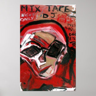 POSTER MIX TAPE DJ VERMELHO