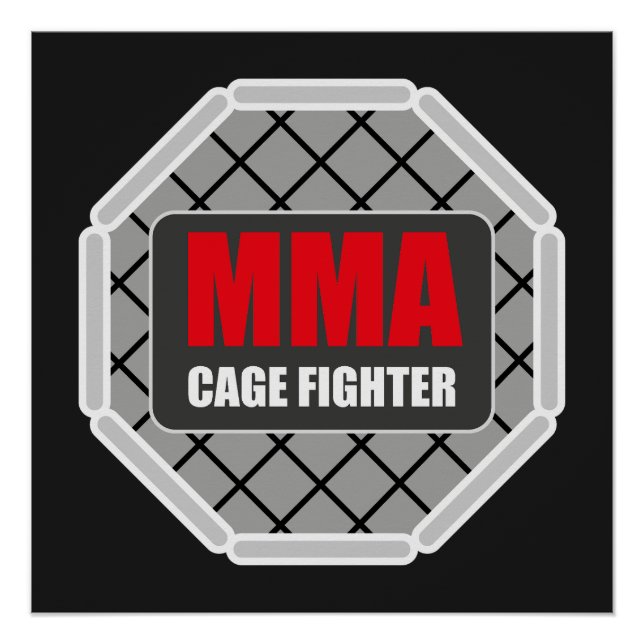 Póster Mixed Martial Arts Cage Fighter MMA (Frente)