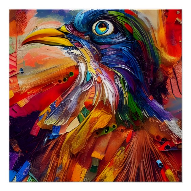 Póster Mixed Media Robin (Frente)