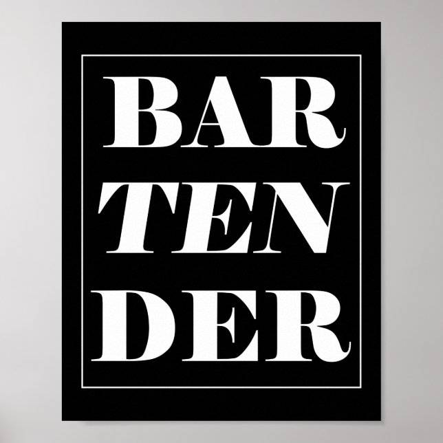 Poster Mixologista do Bartender Funny Bartender (Frente)