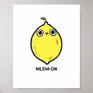 Poster Mlem on Funny Lemon Fruta