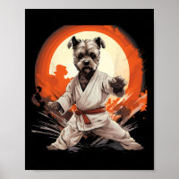 Mma Miniatura Schnauzer Cachorro Karate Men Mulher