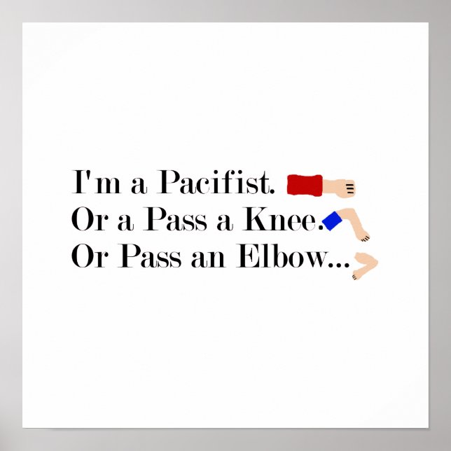 Póster MMA Pacifist Humor Design (Frente)