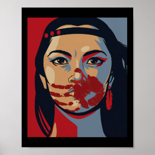 Poster Mmiw Indígenas de Consciência Irmãs Roubadas de Ar