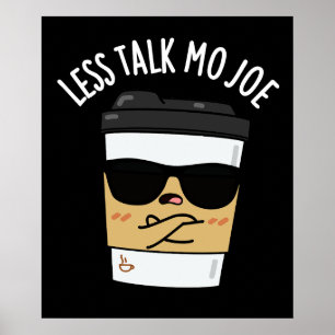Poster Mo Joe Funny Café Pun Dark BG