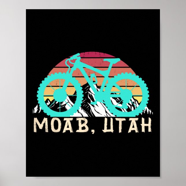 Poster Moab Utah Bicicleta de Montanha Para Caminhadas Ci (Frente)