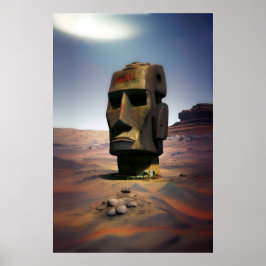 Poster Moai de Mars Wombott