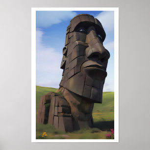 Poster Moai sobre Molehill