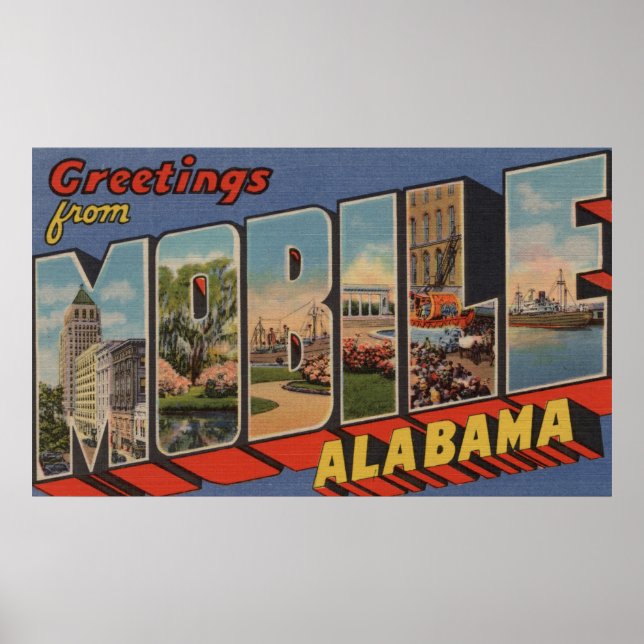 Póster Mobile, Alabama - Cenas com Letras Grandes (Frente)