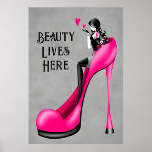 Poster Moça Moda em Stiletto