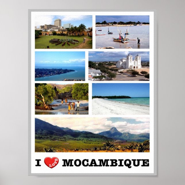 Poster Moçambique - Eu Amo - (Frente)