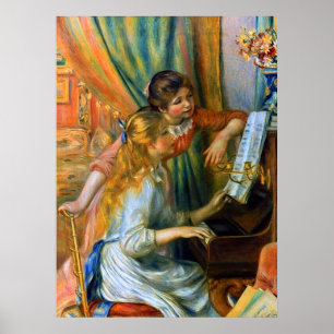 Póster Moças ao Piano por Pierre Renoir