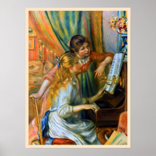 Póster Moças ao Piano por Pierre Renoir