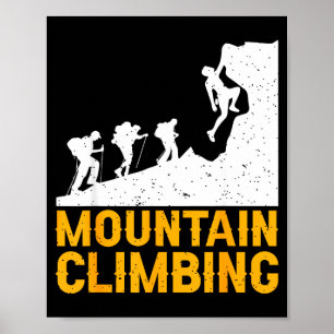 Poster Mochila de caminhada de escalada de montanha vinta