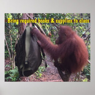 Poster Mochila para Estudantes de Sala de Aula Bonita