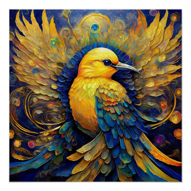 Póster Mochila Yellow Songbird Drastring (Frente)