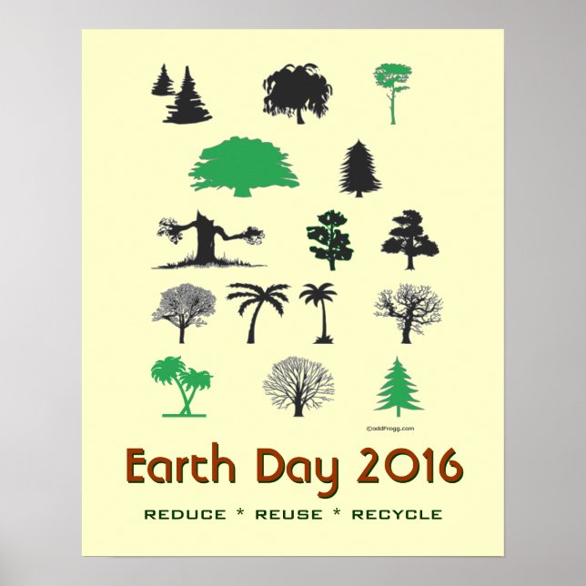 Poster Mod Earth Day 2016 Reduce Reuse Reciclar (Frente)