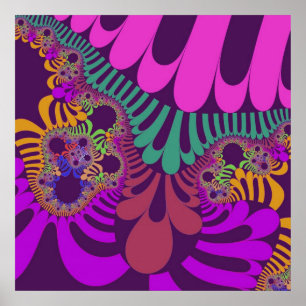 Póster Mod roxo e rosa