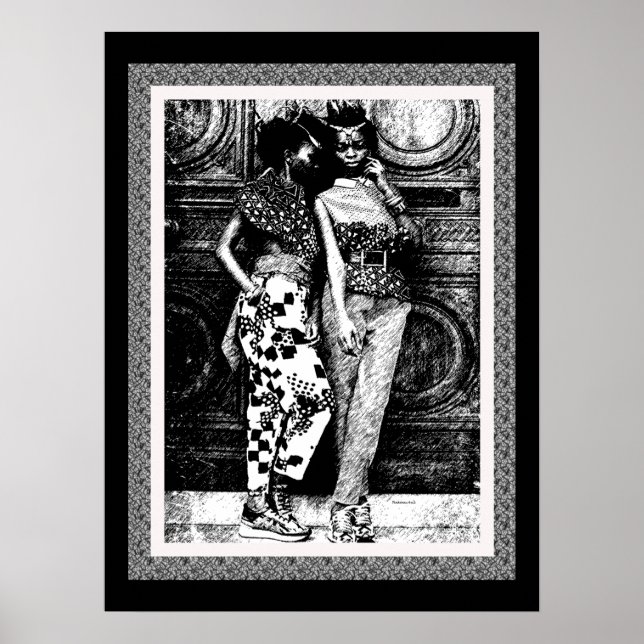 Póster Moda Afro Pop Art Retro (Frente)