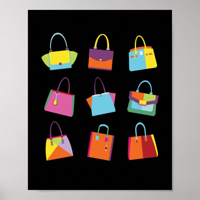 Poster Moda de Coleta de Bolsas de Mão (Frente)