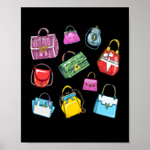Poster Moda de Coleta de Bolsas de Mão