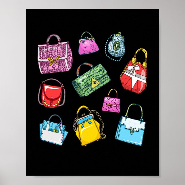 Poster Moda de Coleta de Bolsas de Mão (Frente)