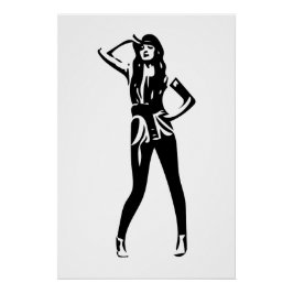 Póster Moda de Couro Esboçada