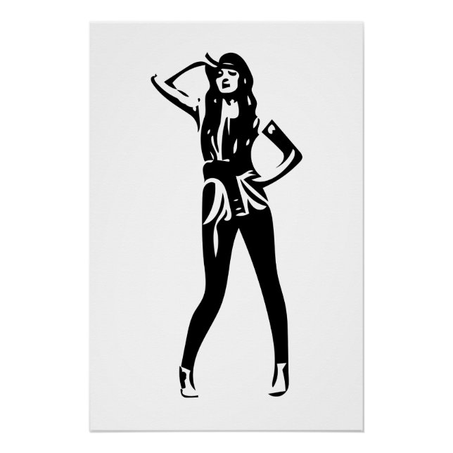 Póster Moda de Couro Esboçada (Frente)