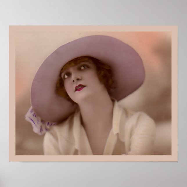 Póster Moda de Vintage "Senhora Rosa" (Frente)