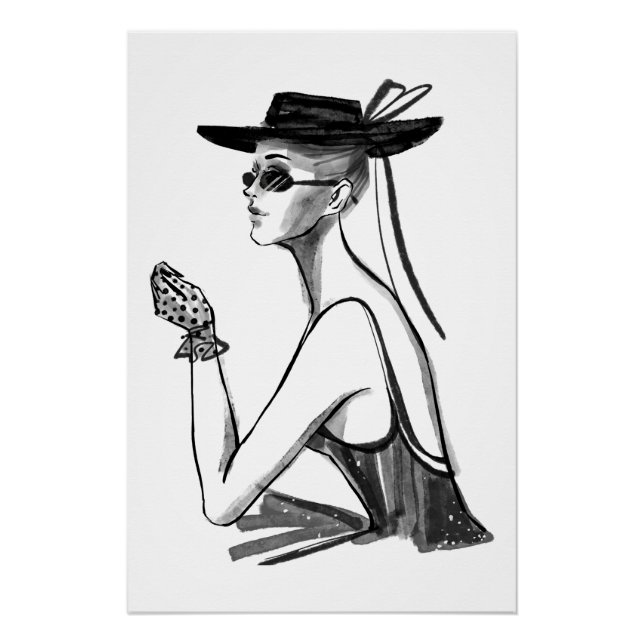 Póster Moda desenhada à mão (Frente)