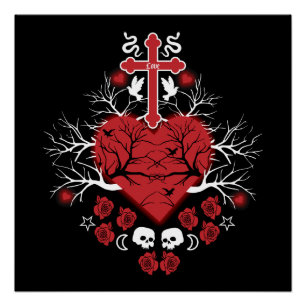 Póster Moda do tronco Posto do gótico