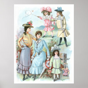 Poster Moda dos anos 1900