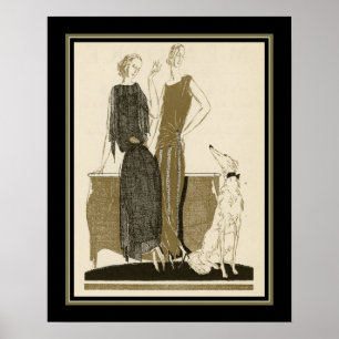 Poster Moda francesa Pochoir Art Deco