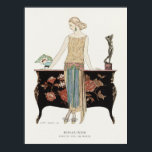 Poster Moda George Barbier Art Deco<br><div class="desc">Rosalinde: Moda Robe du Soir (1922) do artista francês George Barbier. Uma de uma grande coleção de designs vintage da Phoenix Retro.</div>