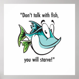 Poster Moda Inspirada no Oceano não fala com peixes
