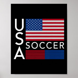 Poster Moda Roupas EUA Bandeira Americana Equipe de Futeb