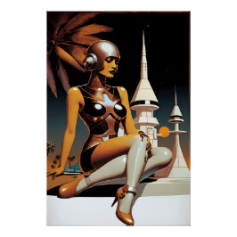 Póster Modas Cybernauta - Arte de Ken Gage