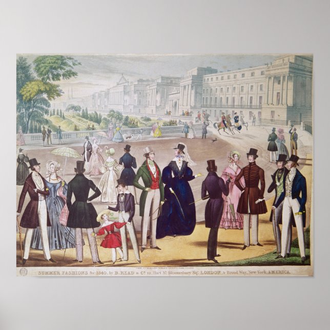 Poster Modas de Verão para 1840 (Frente)