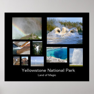 Poster Modelo da foto do parque nacional de Yellowstone