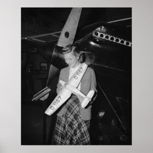 Póster Modelo de avião alemão Scale, 1938