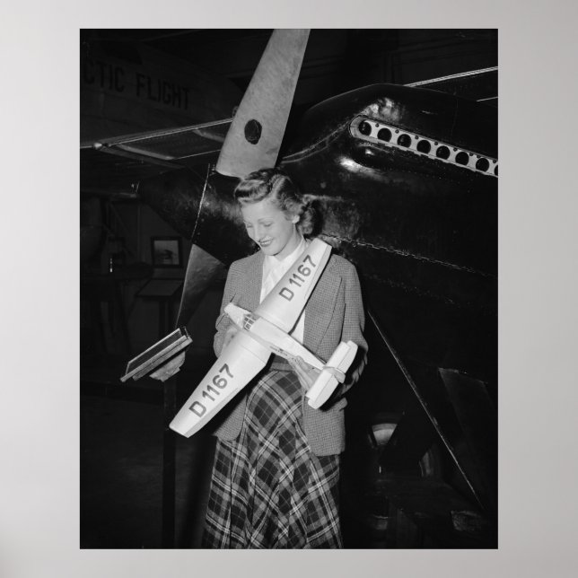 Póster Modelo de avião alemão Scale, 1938 (Frente)