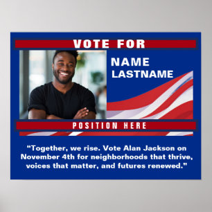 Poster Modelo de Campanha Política Personalizada