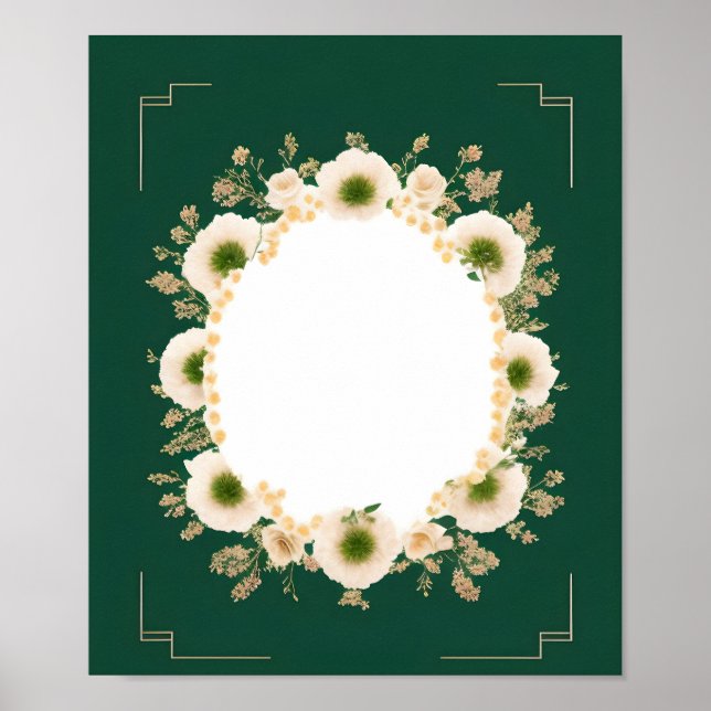 Poster Modelo de Cartão de Convite de Casamento de vazio (Frente)