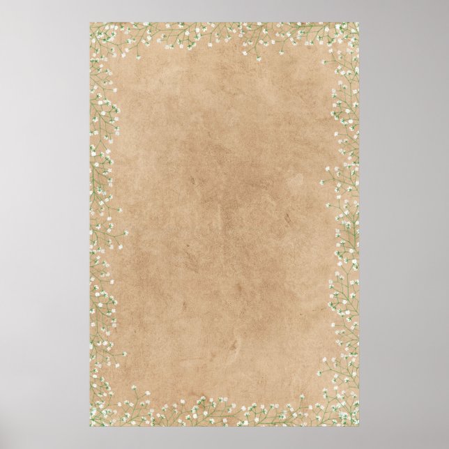 Poster Modelo de casamento Boho Baby's Breath para person (Frente)