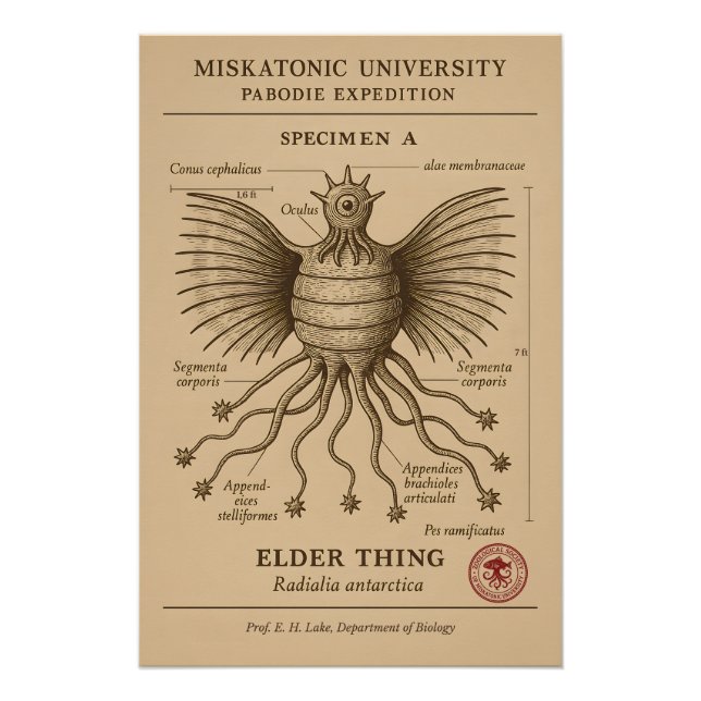 Póster Modelo de Coisa Mais Velho - Expedição Pabodie, Mi (Frente)