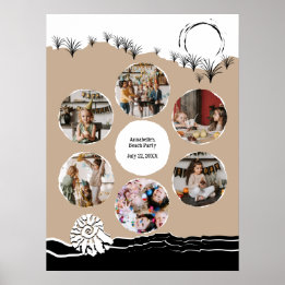 Poster Modelo de Colagem de Fotografias do Partido da Pra