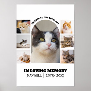 Poster Modelo de Colagem de Fotos de Memorial de Gato 7 T