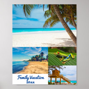 Poster Modelo de Colagem de Fotos do Verão da Família