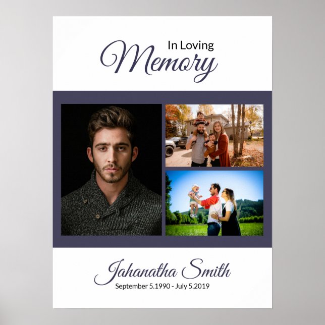 Poster Modelo de Colagem de Sinal de Boas-vindas Funerári (Frente)