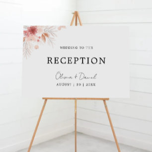 Poster Modelo de Convite para Recepção de casamento de Fl